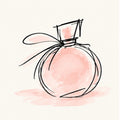Bare Notes ladies perfume bottle illustration