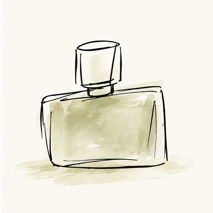 Bare Notes unisex perfume bottle illustration
